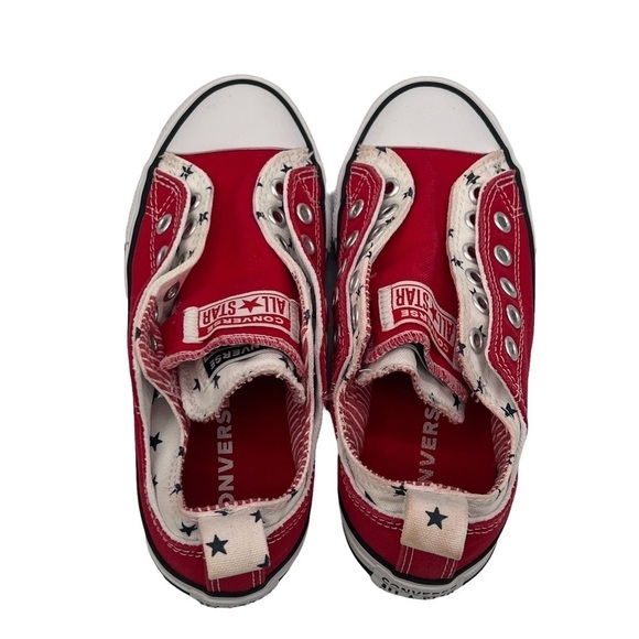 Converse All Star Double Layer Red White Blue Stars Sneakers Size 1 Kid's - Picture 4 of 8